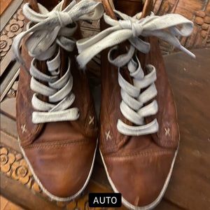 Frye High Top Leather Sneakers